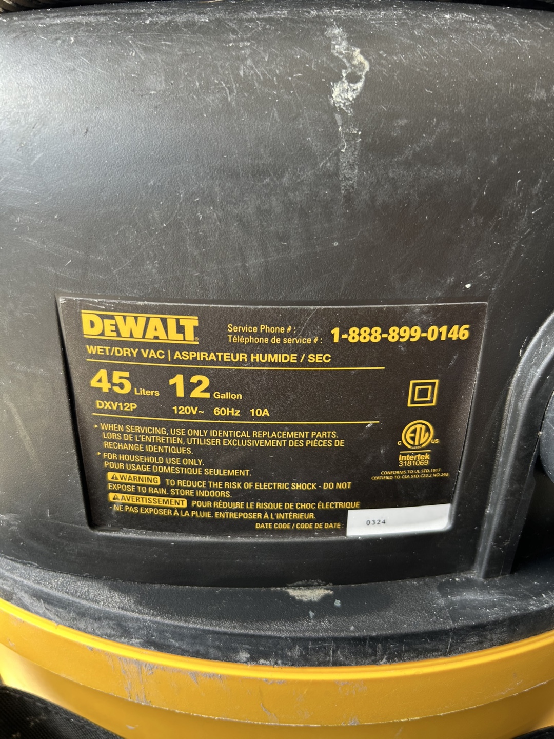 Dewalt 12 gallon wet/dry vac - photo 3