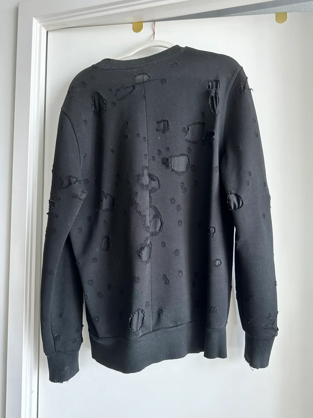 Givenchy Distressed Black Sweatshirt Size Large image indicator(2)