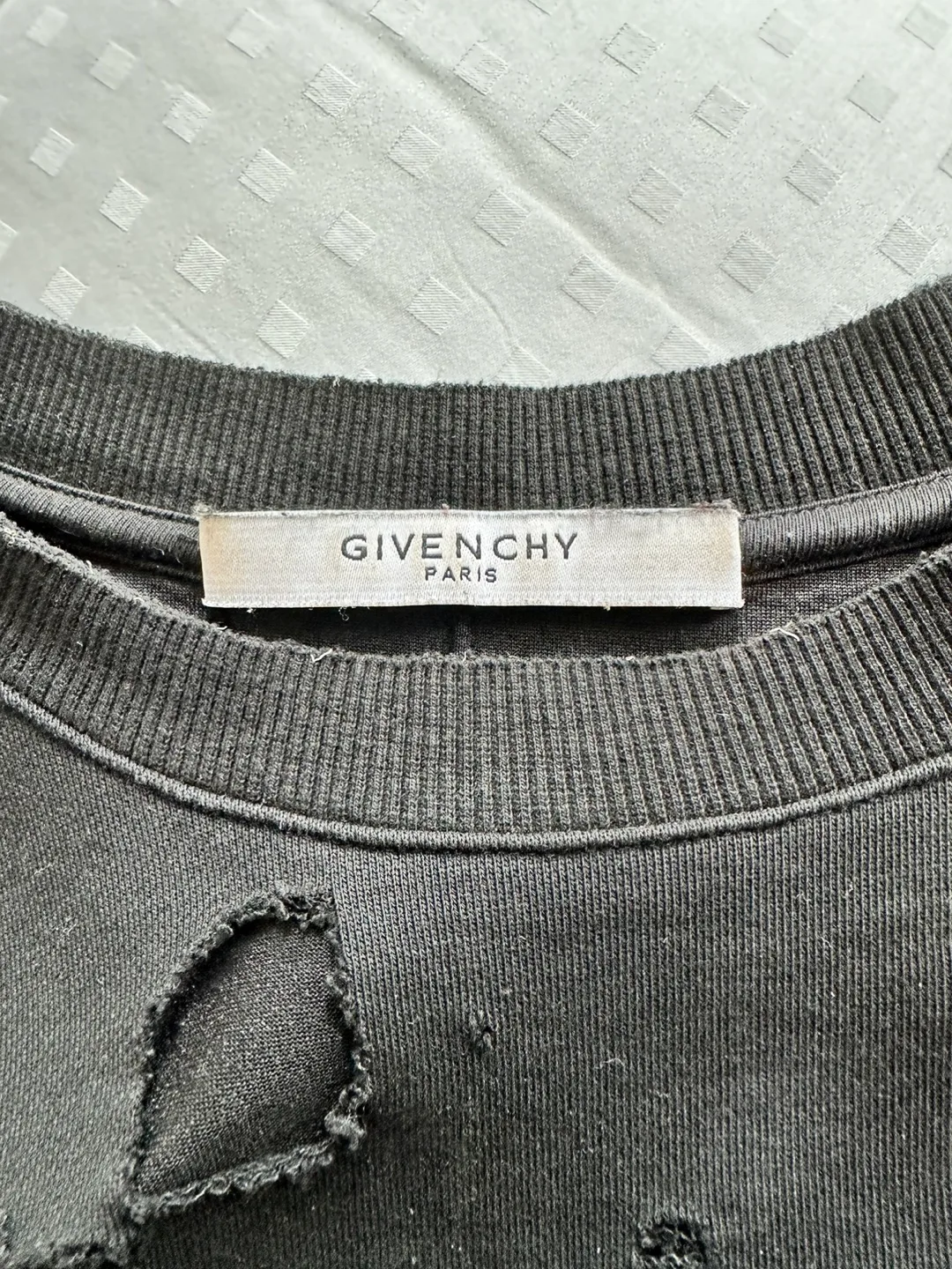 Givenchy Distressed Black Sweatshirt Size Large image indicator(3)