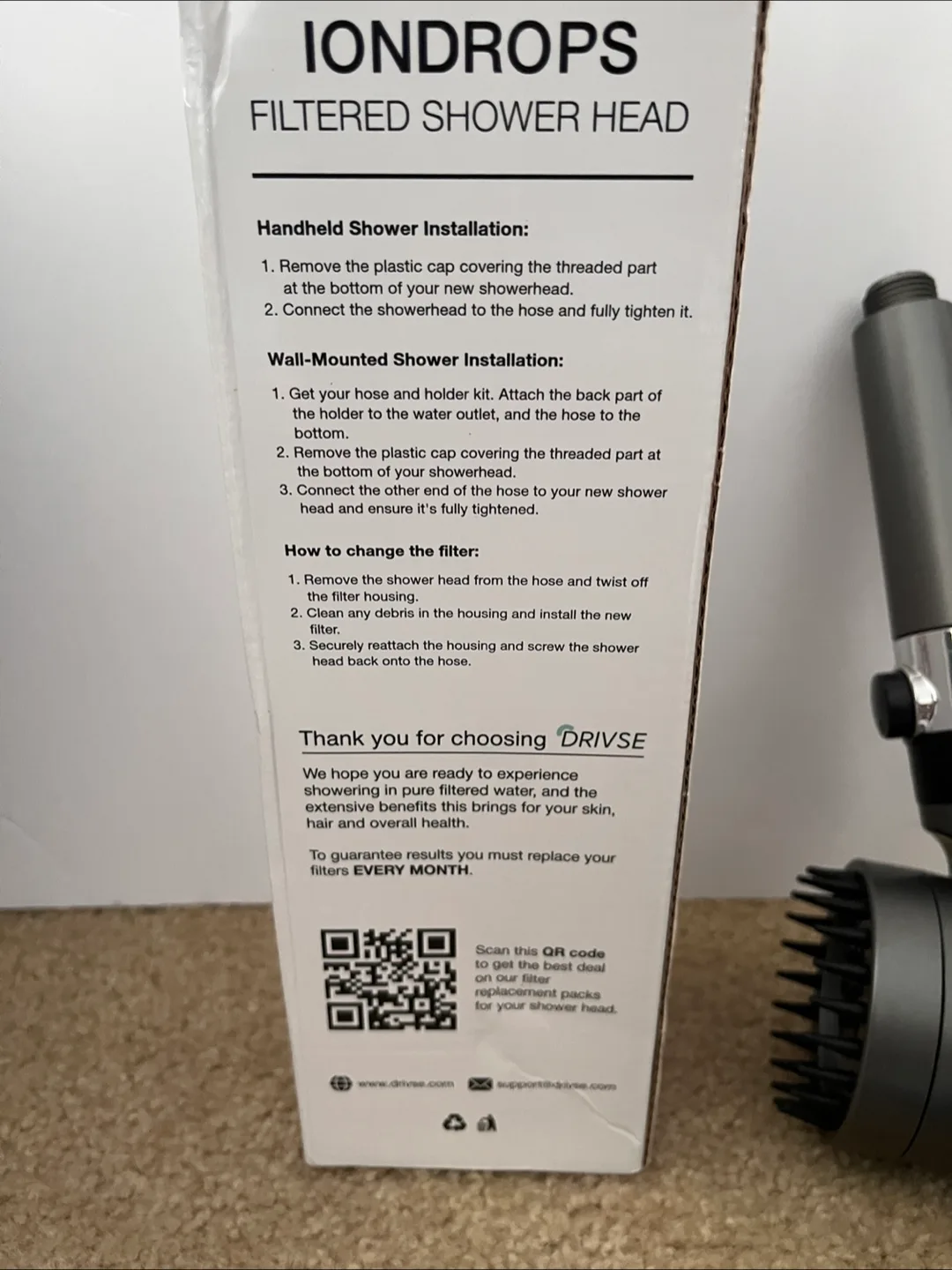 DRIVSE IONDROPS Filtered Shower Head image indicator(2)