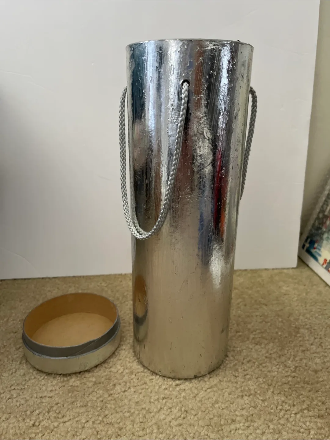 Silver Decorative Cylinder Container thumbnail