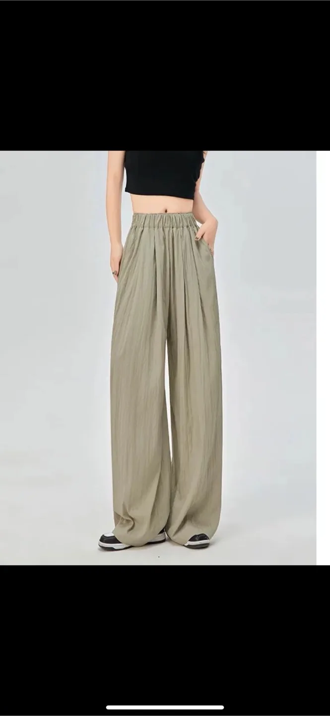 Wide Leg Elastic Waist Pants image indicator(2)
