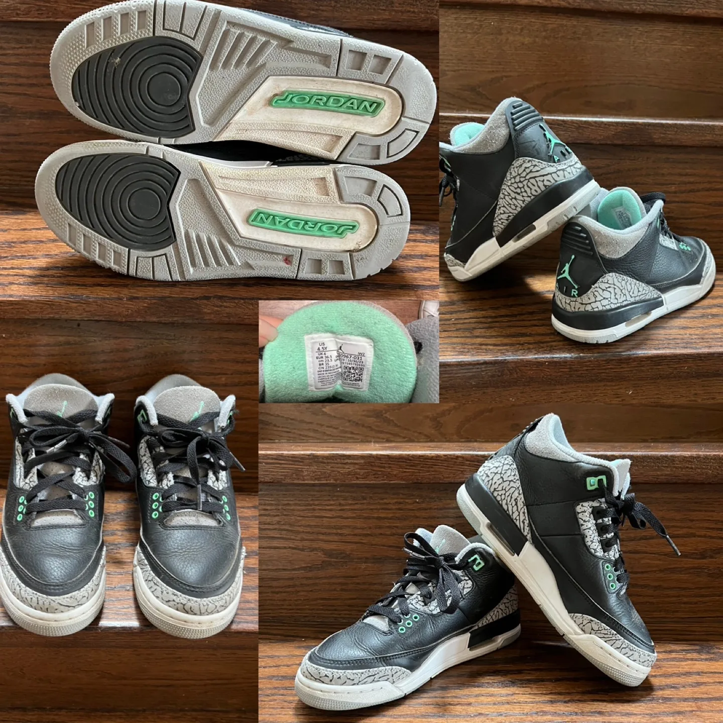 Jordan 3 Retro Sneakers - Size US 4.5Y thumbnail