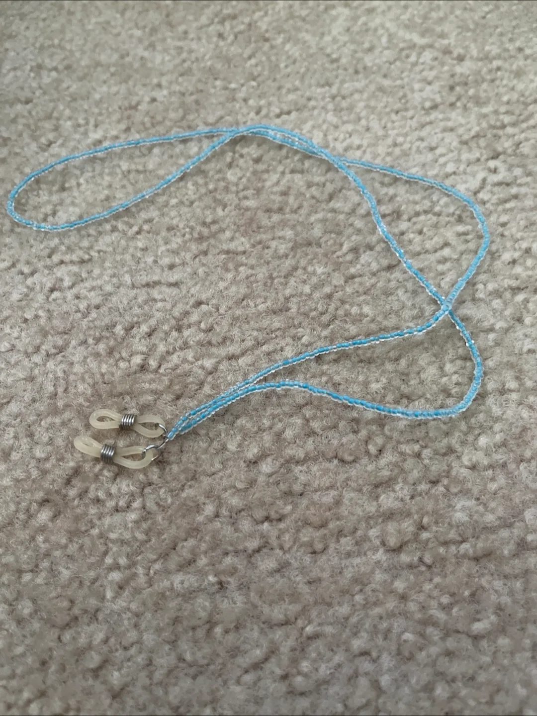 Beaded Eyeglass Chain - Light Blue thumbnail