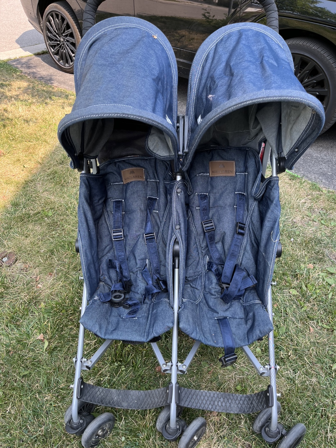 Maclaren Twin Triumph Denim Double Stroller