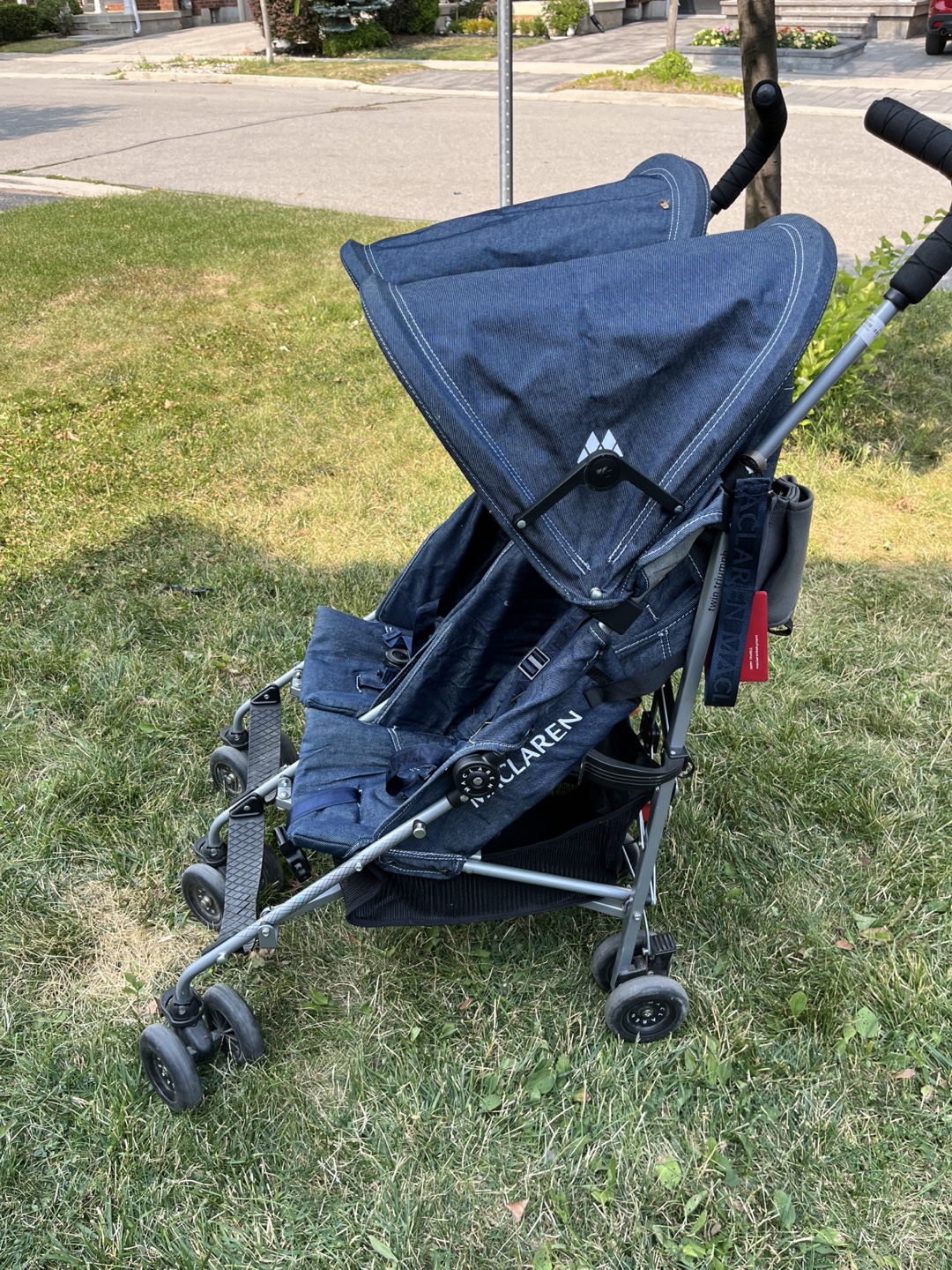 Maclaren Twin Triumph Denim Double Stroller - photo 3