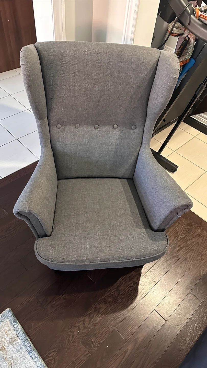 Grey Wingback Armchair thumbnail