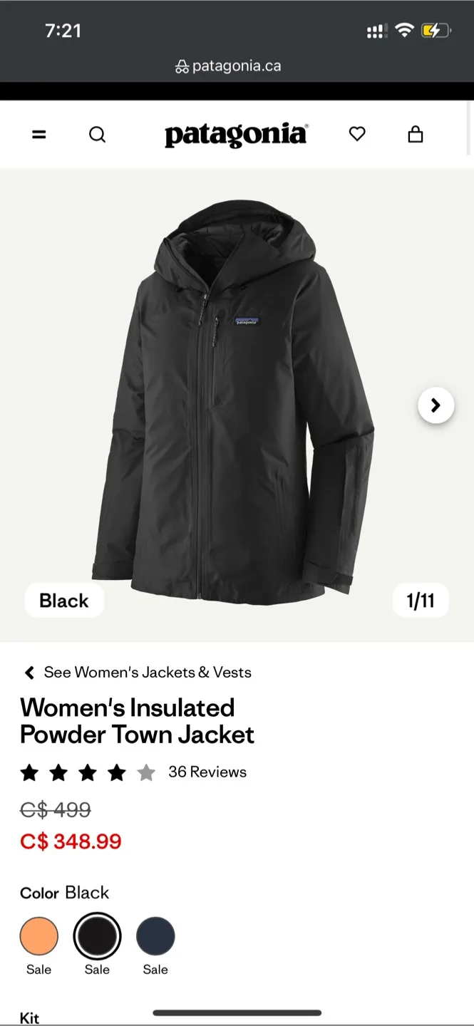 Patagonia Women's Insulated Powder Town Ski / Snowboard Jacket thumbnail