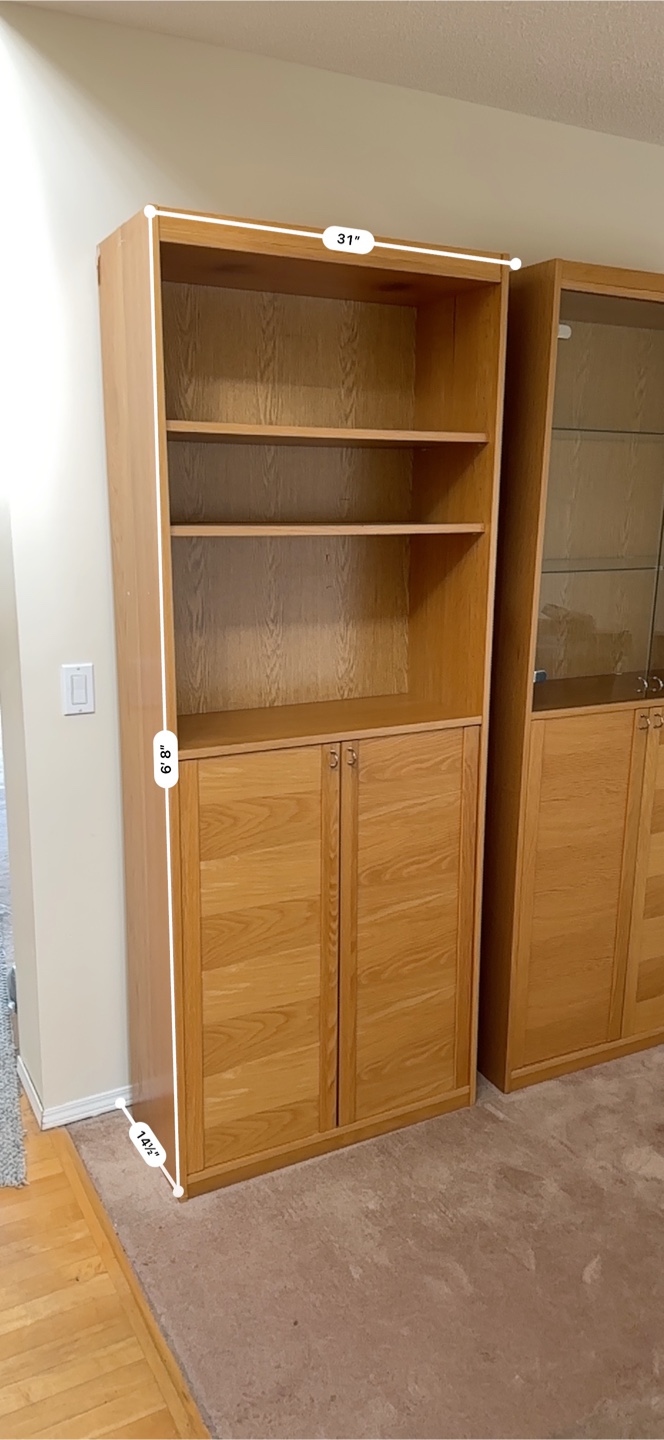 Laminate Bookcases with Doors (Set of 2) - photo 5