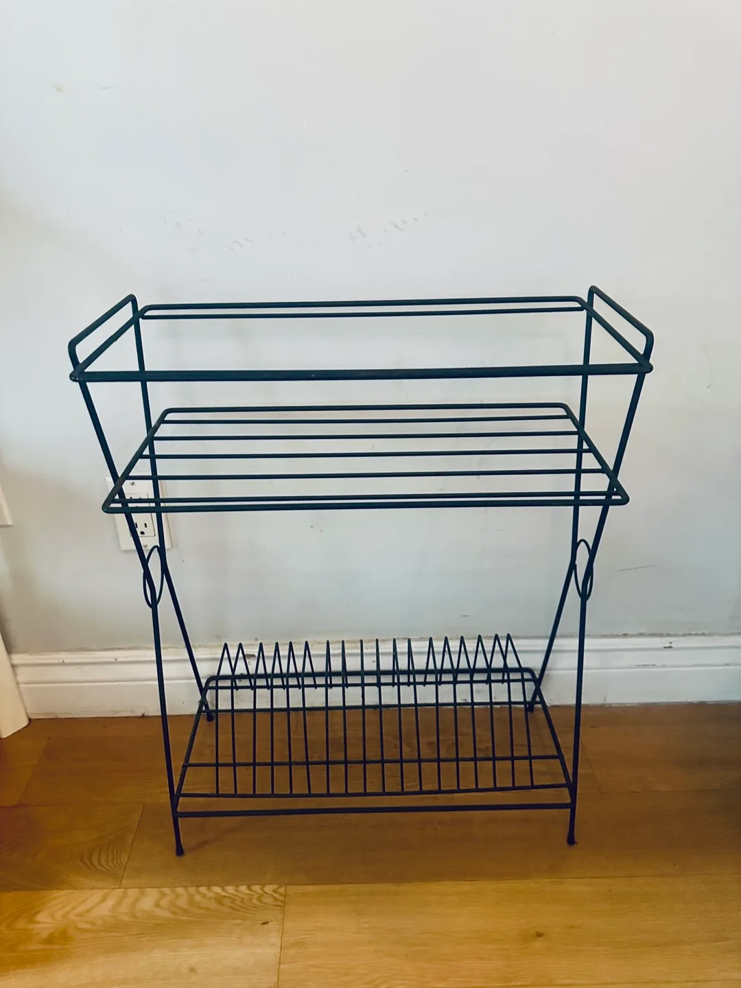 VINTAGE MCM STEEL WIRE ENTERTAINMENT STEREO UNIT STAND thumbnail