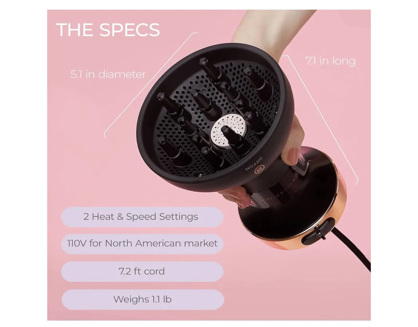 Bellissima Diffon Ceramic Hair Diffuser & Dryer image indicator(4)