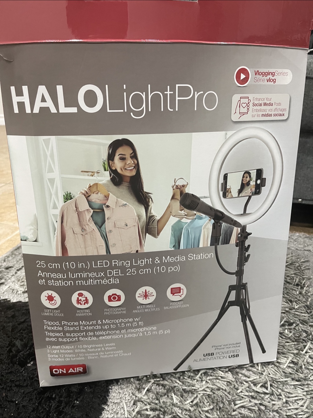 Halo Light Pro LED Ring Light & Media Station