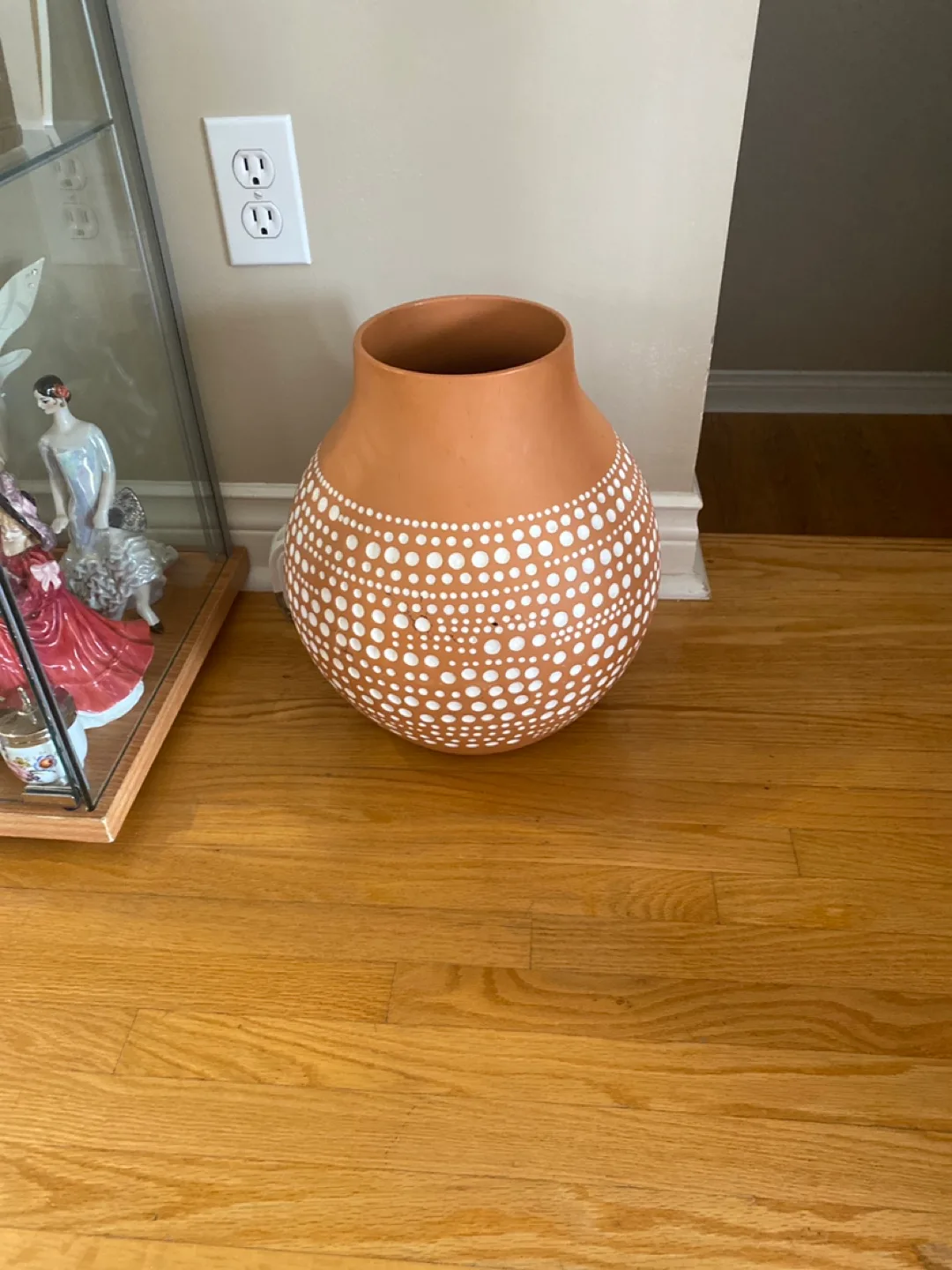 Terracotta Vase with White Dot Pattern image indicator(2)