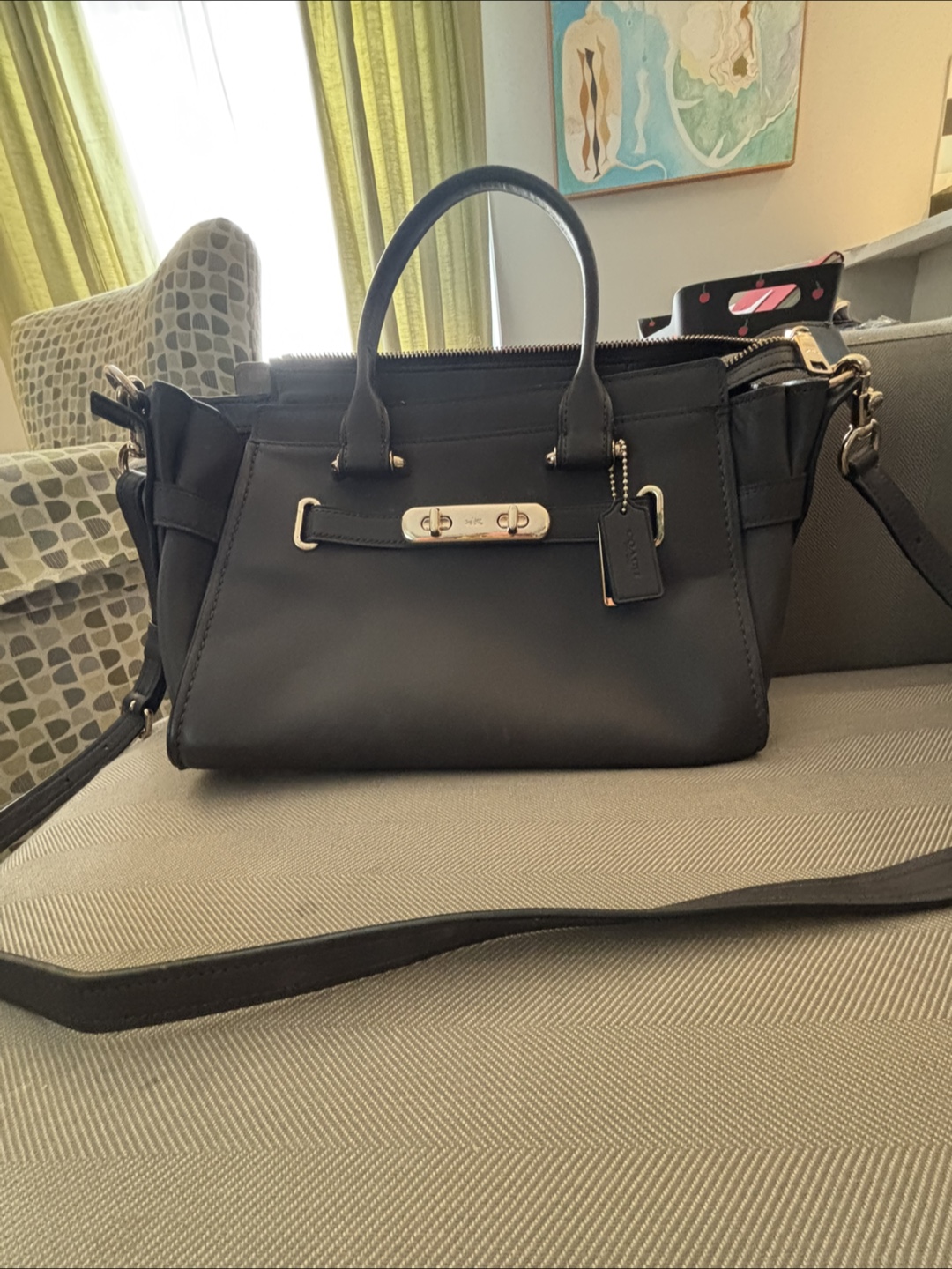 Coach Swagger 27 Pebble Leather Satchel - photo 2