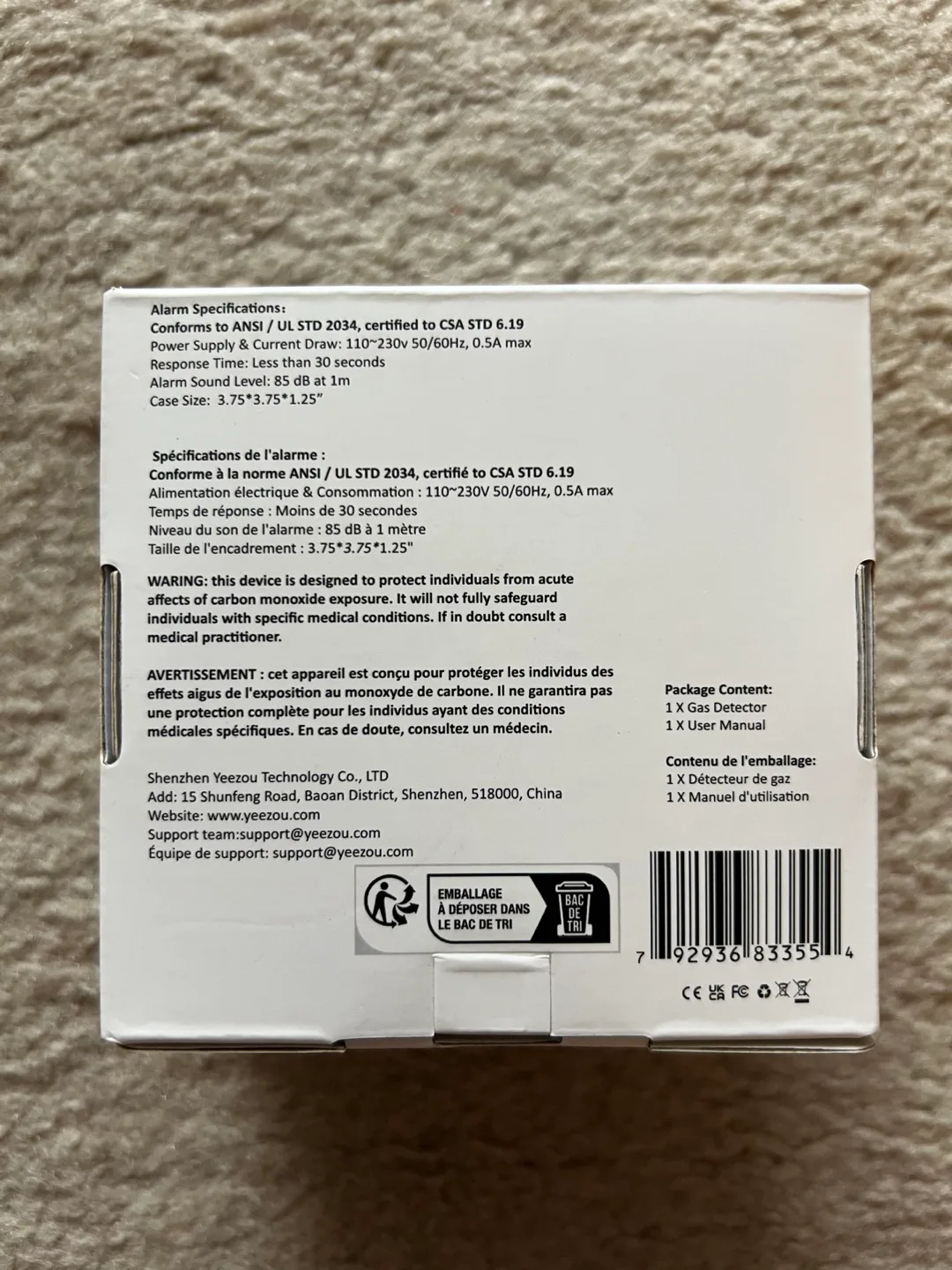 [Brand New!]Pro+ Carbon Monoxide & Explosive Gas Alarm image indicator(4)