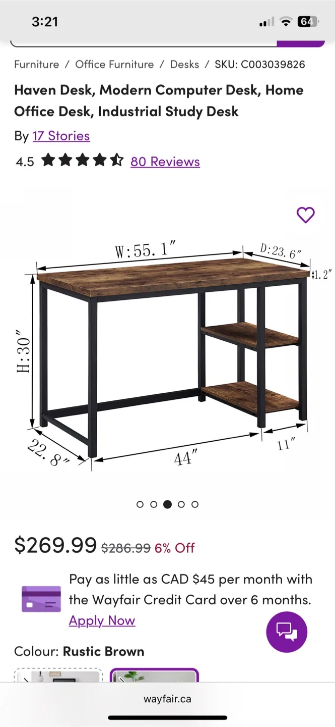 Haven Desk - Modern Style image indicator(2)