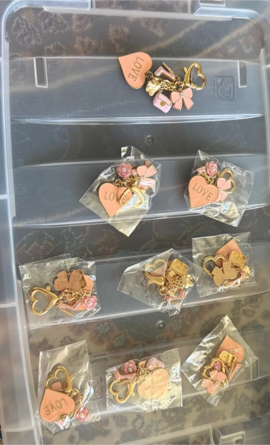 Assorted Pink & Gold Keychains thumbnail
