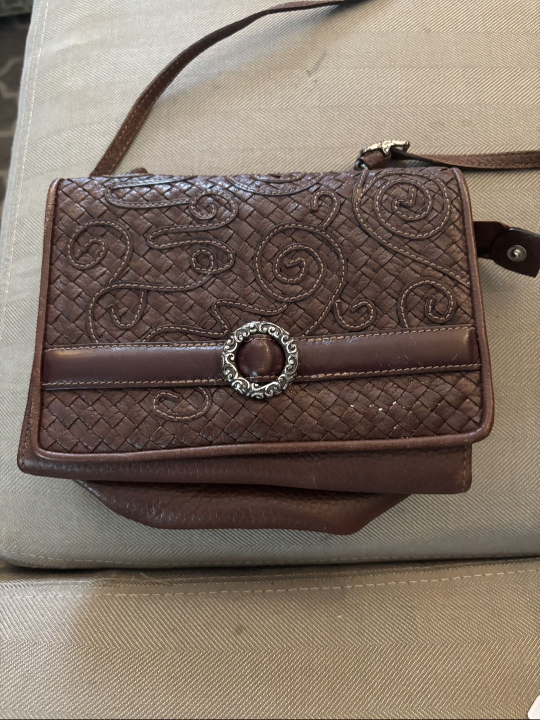 Brighton Brown Leather Crossbody Bag