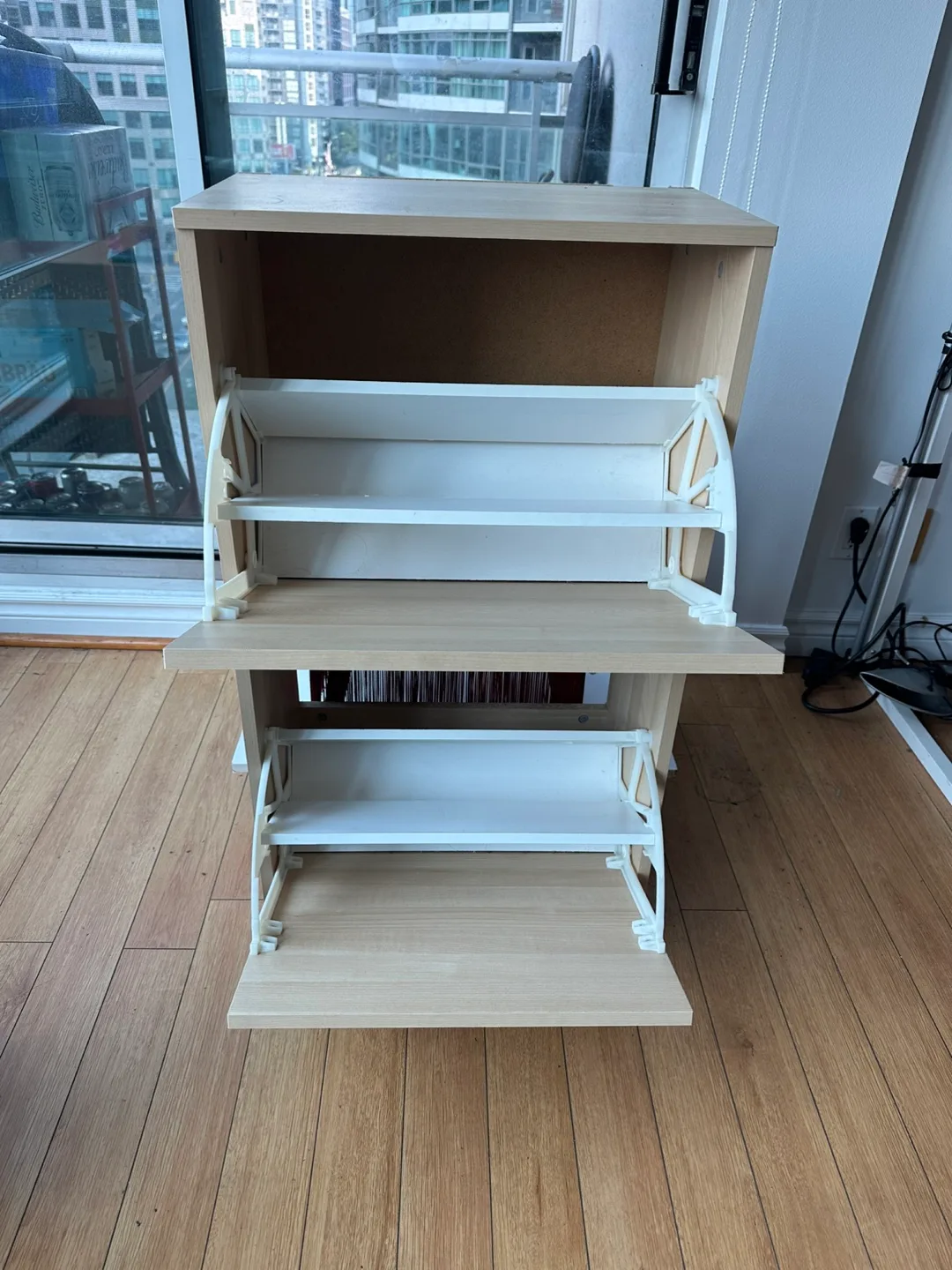 Shoe Cabinet - Light Wood Finish thumbnail