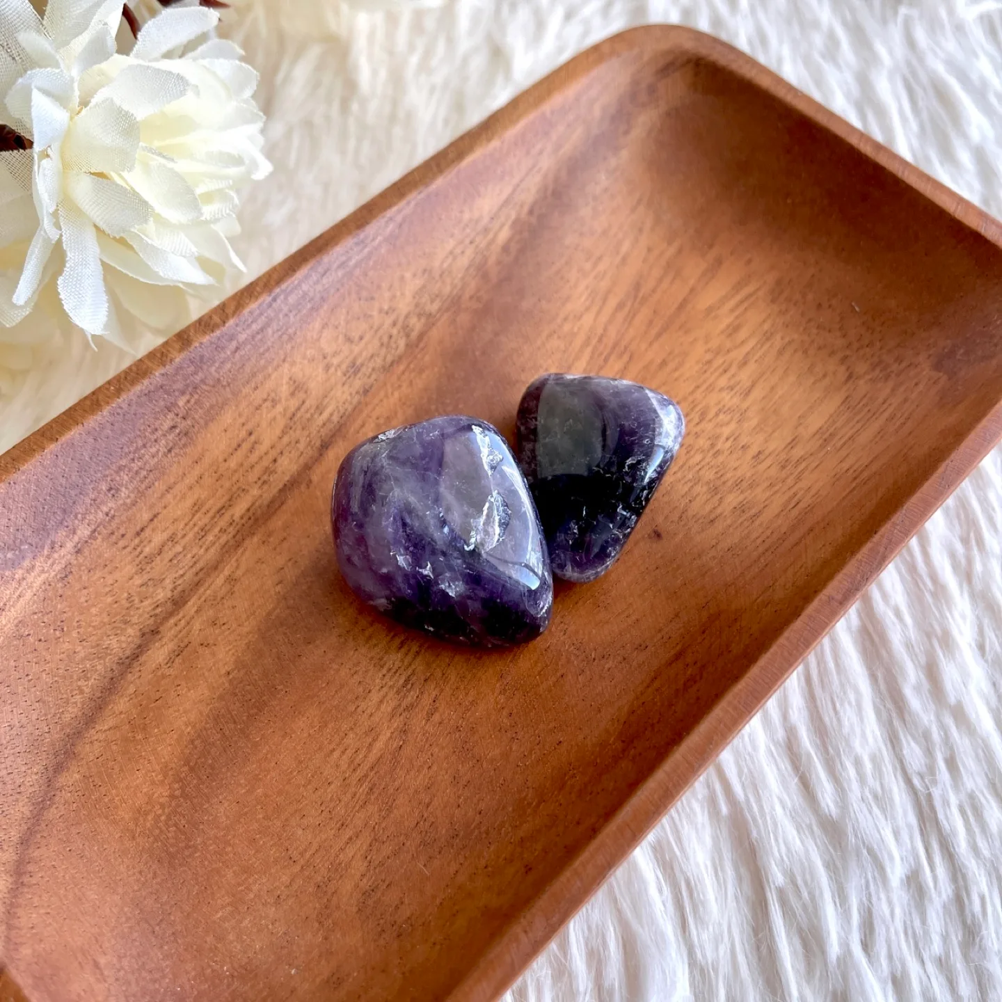 Pair of Dream Amethyst Tumbled Gemstones Set #2 image indicator(3)