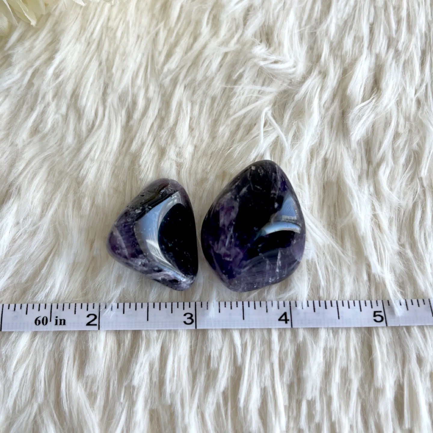 Pair of Dream Amethyst Tumbled Gemstones Set #2 image indicator(4)