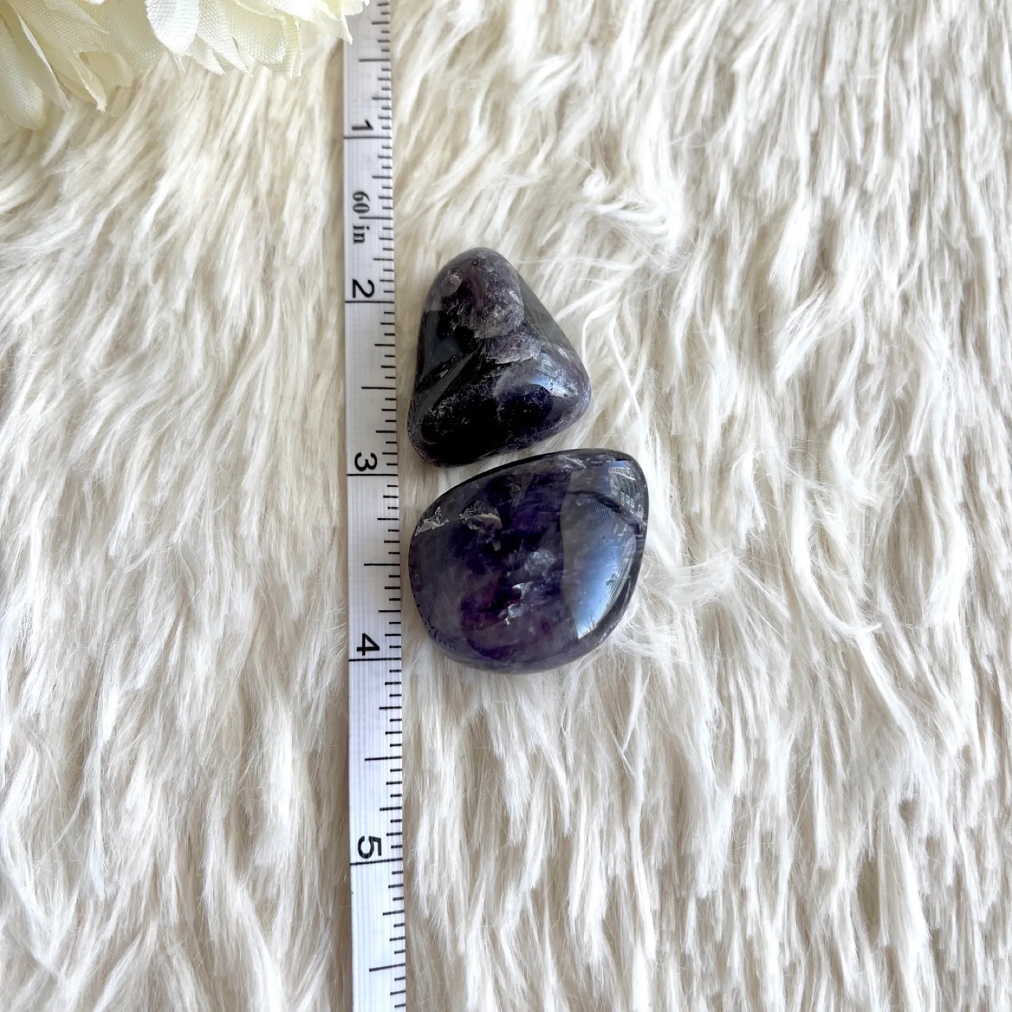 Pair of Dream Amethyst Tumbled Gemstones Set #2 image indicator(2)