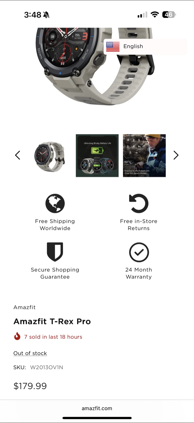 Amazfit T-Rex Pro Smartwatch - photo 2