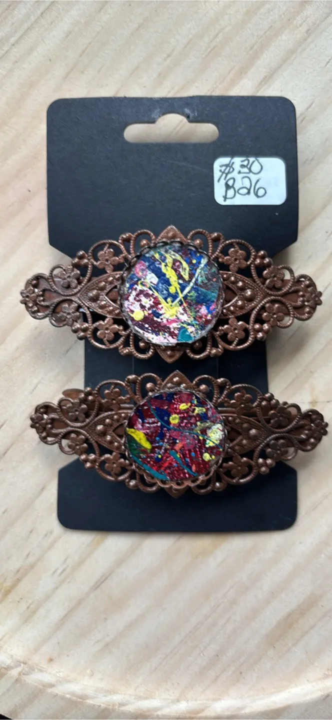 Handmade Hair Clips - Set of 2 thumbnail
