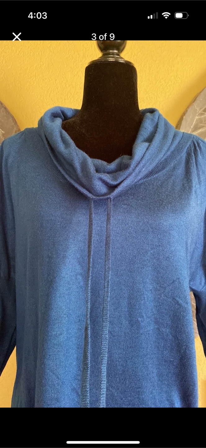 Smart Set Blue Cowl Neck Sweater Dress - photo 3