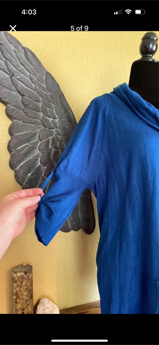 Smart Set Blue Cowl Neck Sweater Dress - photo 5