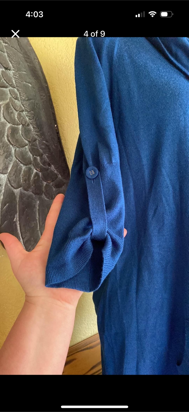 Smart Set Blue Cowl Neck Sweater Dress - photo 4