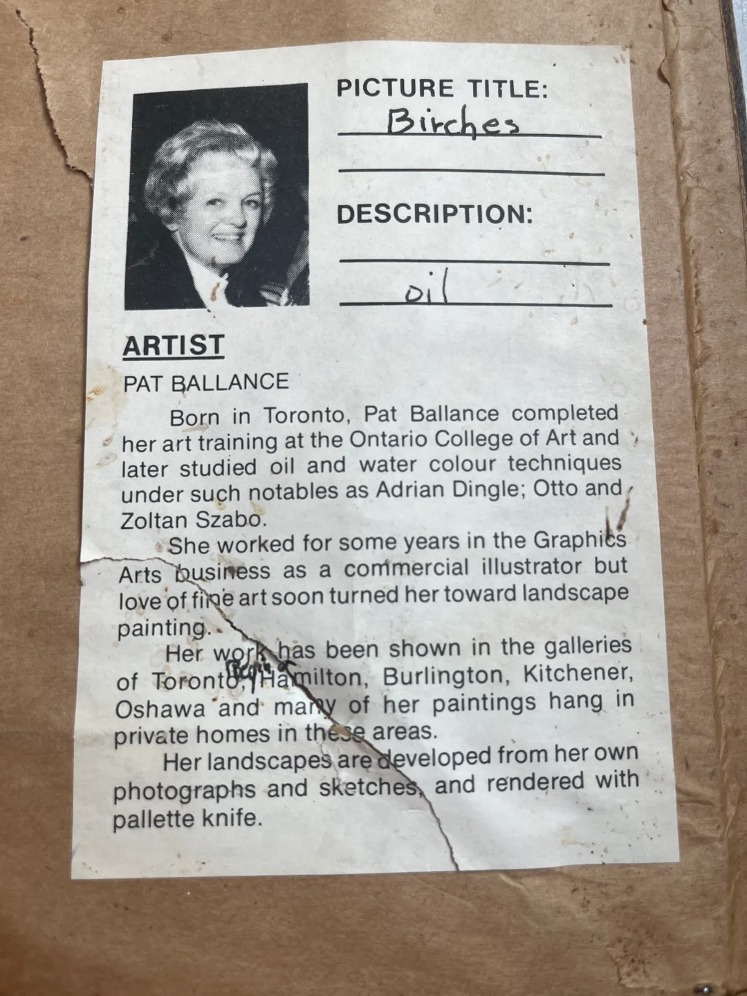 Original Art Galleries Birches, by late Artist Pat Ballance image indicator(4)