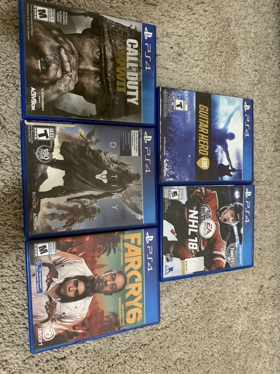 Ps4 games all 5. For 40$