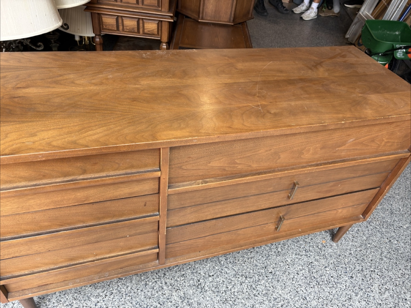 Vintage Wood Dresser, Chest of Drawers, and Nightstand Set - photo 3