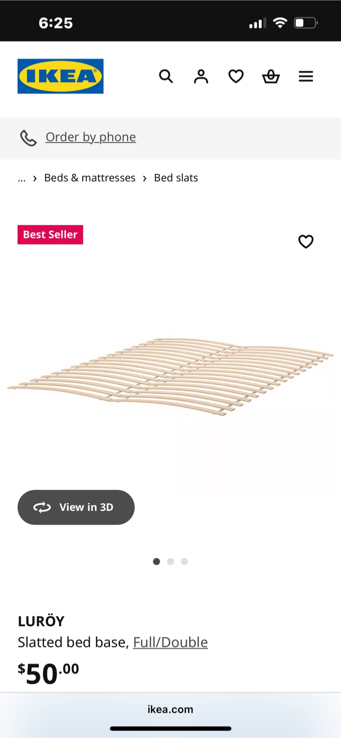 IKEA LURÖY Full/Double Slatted Bed Base