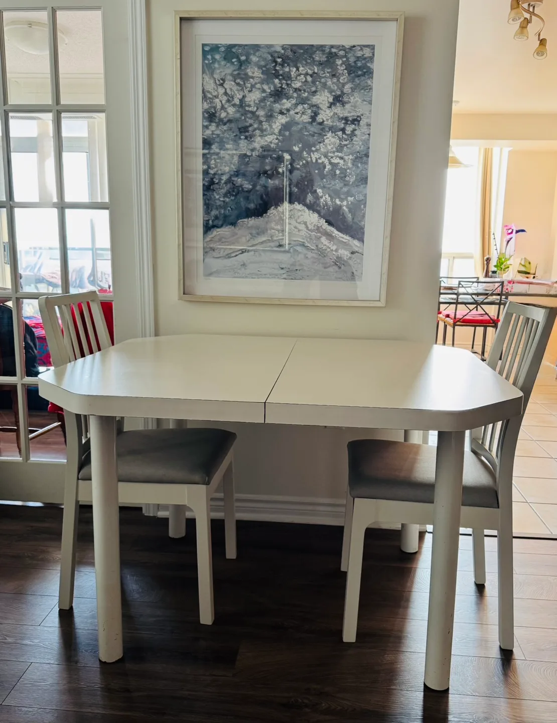 White Dining Table with 4 Chairs thumbnail