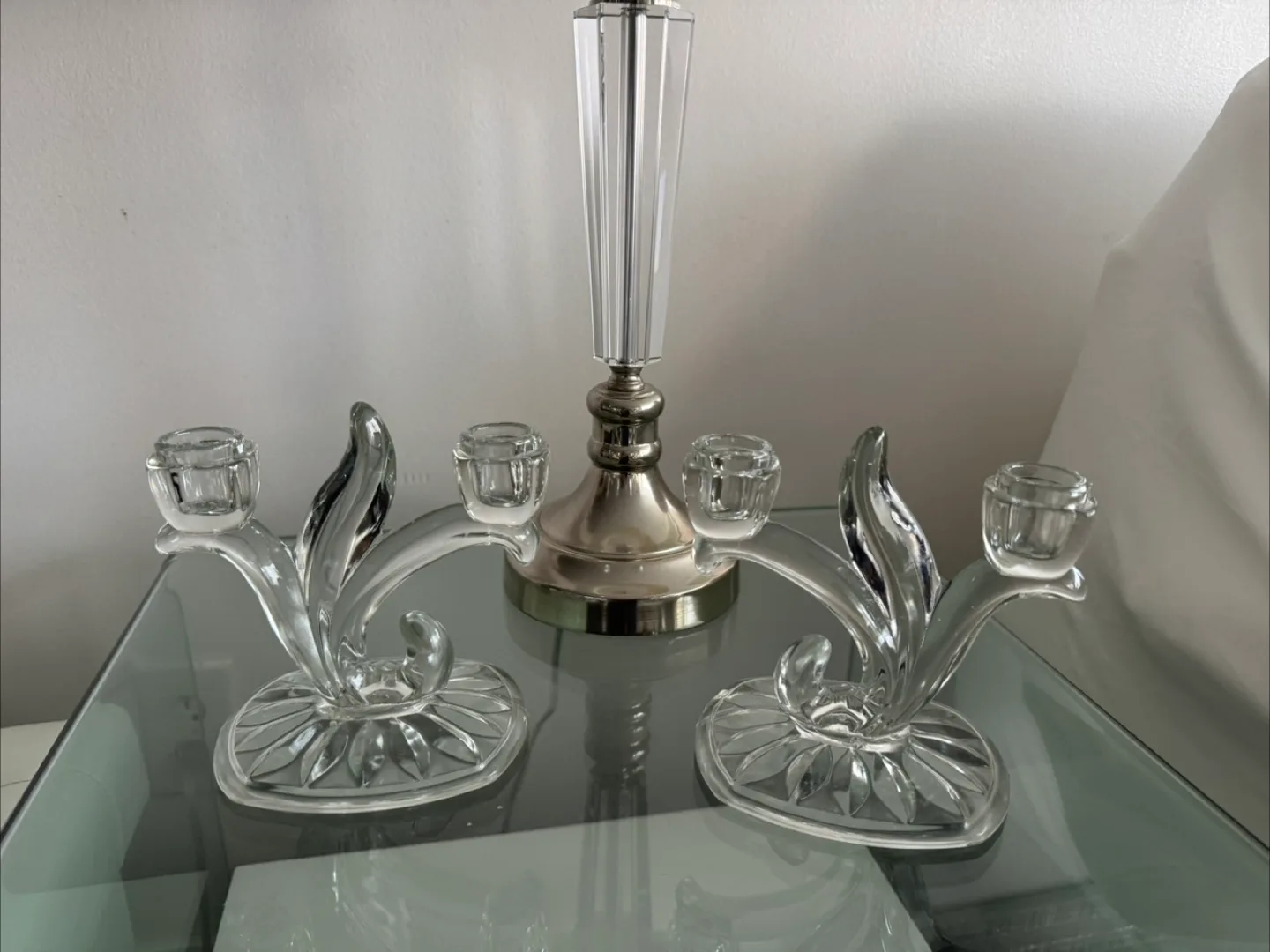 Glass Candlestick Holders - Set of Two image indicator(6)
