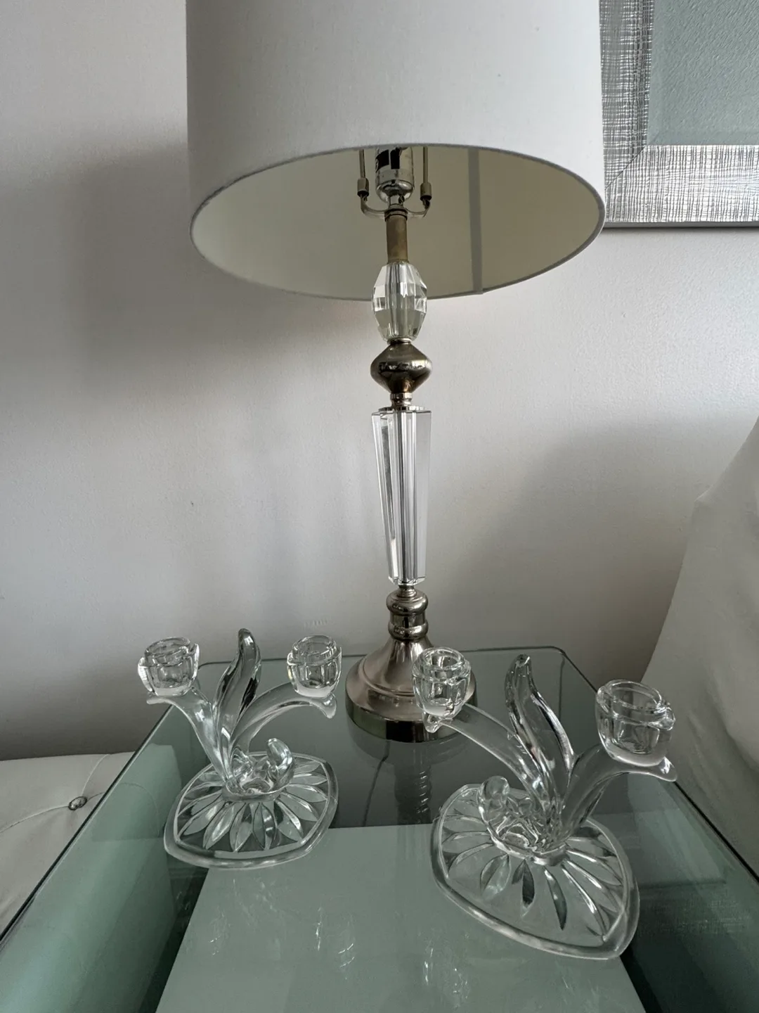Glass Candlestick Holders - Set of Two image indicator(2)