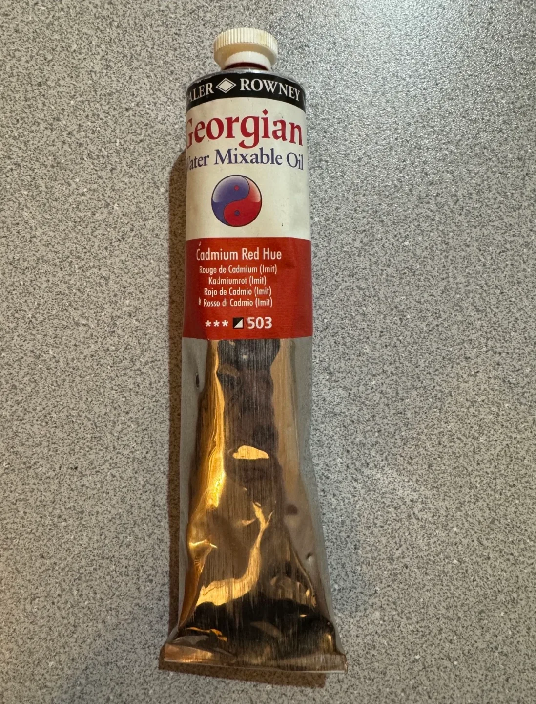 Daler Rowney Georgian Water Mixable Oil - Cadmium Red Hue thumbnail