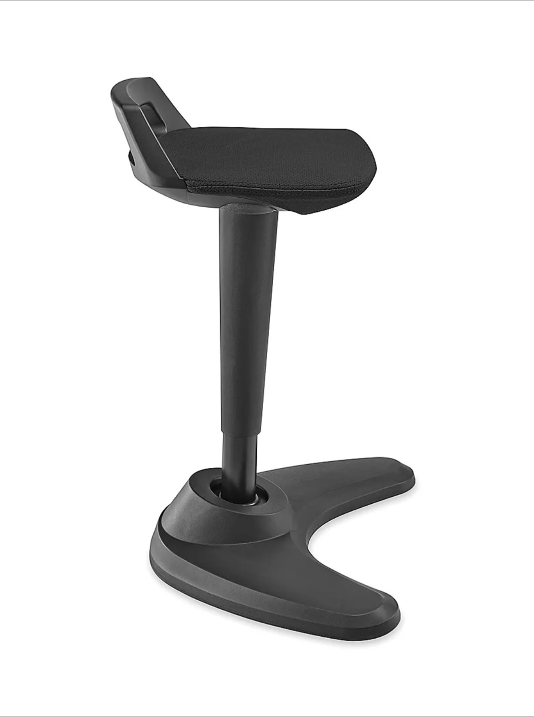 Fabric Office Sit/Stand Stool - Black - photo 2