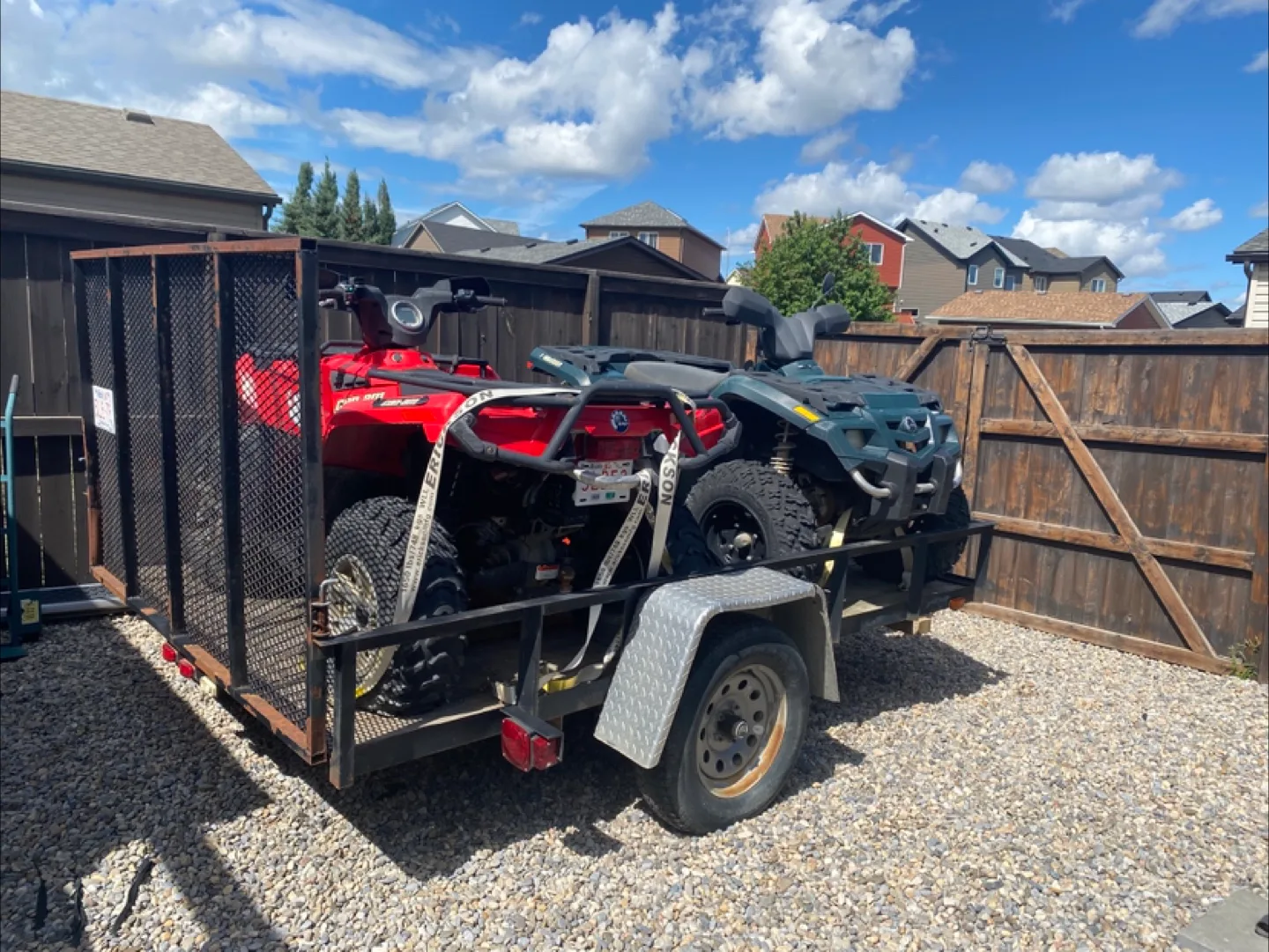 BRP two Can-Am ATV & with a utility trailer thumbnail