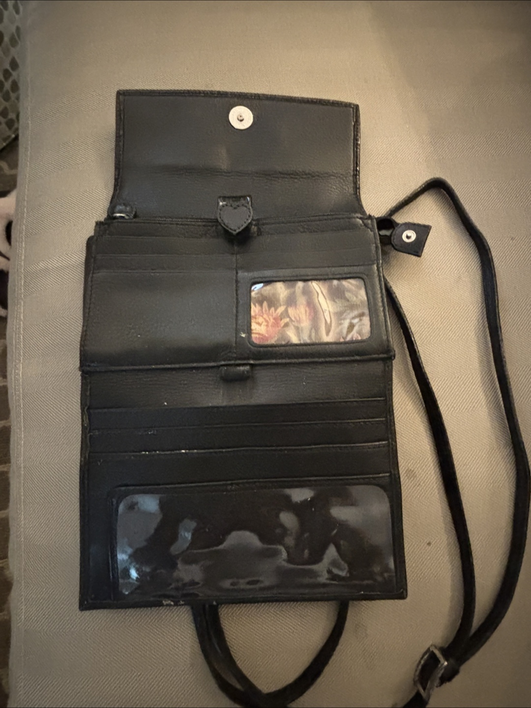 Vintage Brighton Black Leather Crossbody Bag - photo 3