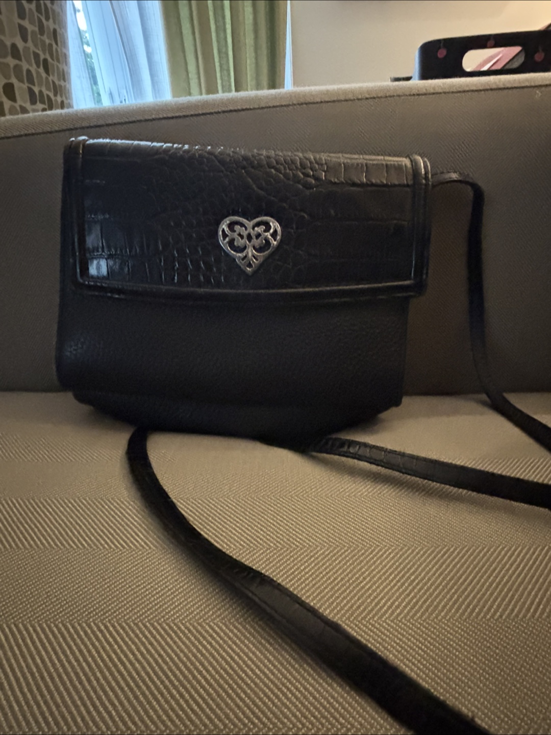 Vintage Brighton Black Leather Crossbody Bag - photo 2
