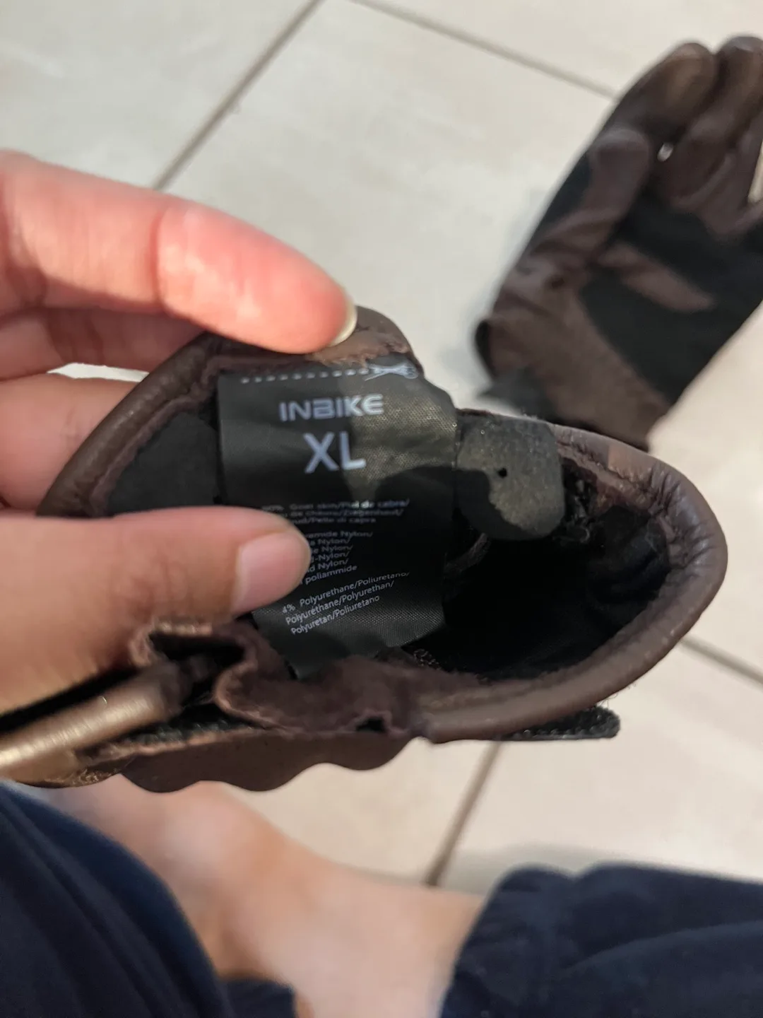 New INBIKE Brown Leather Motorcycle Gloves - XL image indicator(3)