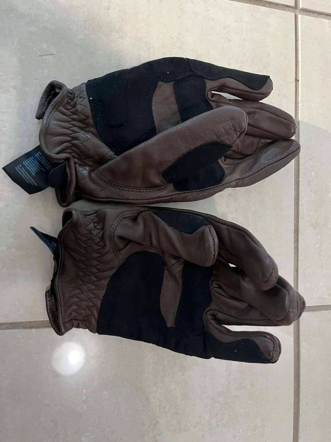 New INBIKE Brown Leather Motorcycle Gloves - XL image indicator(2)