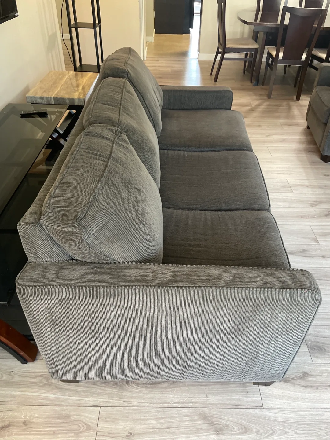 2 piece Brown Corduroy Sofa and Armchair Set image indicator(2)