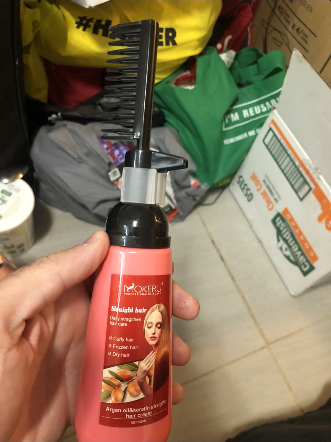 MOKERU Argan Oil & Keratin Straight Hair Cream - photo 2