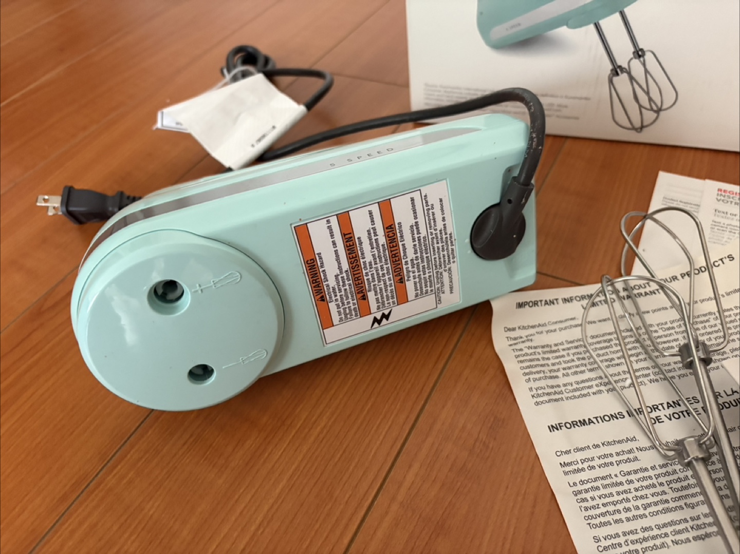 KitchenAid 5-Speed Hand Mixer - Ice Blue - photo 3