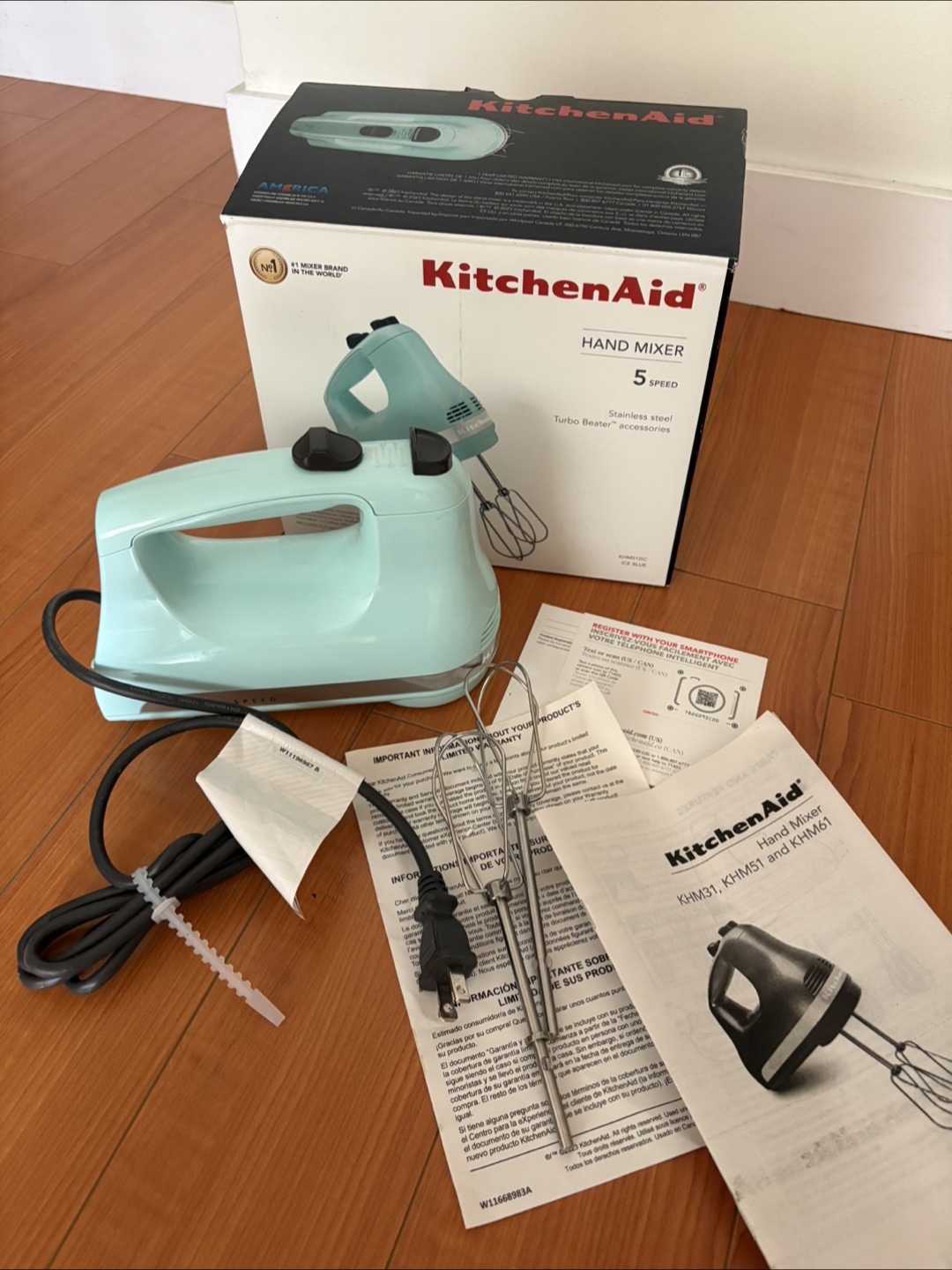 KitchenAid 5-Speed Hand Mixer - Ice Blue - photo 2