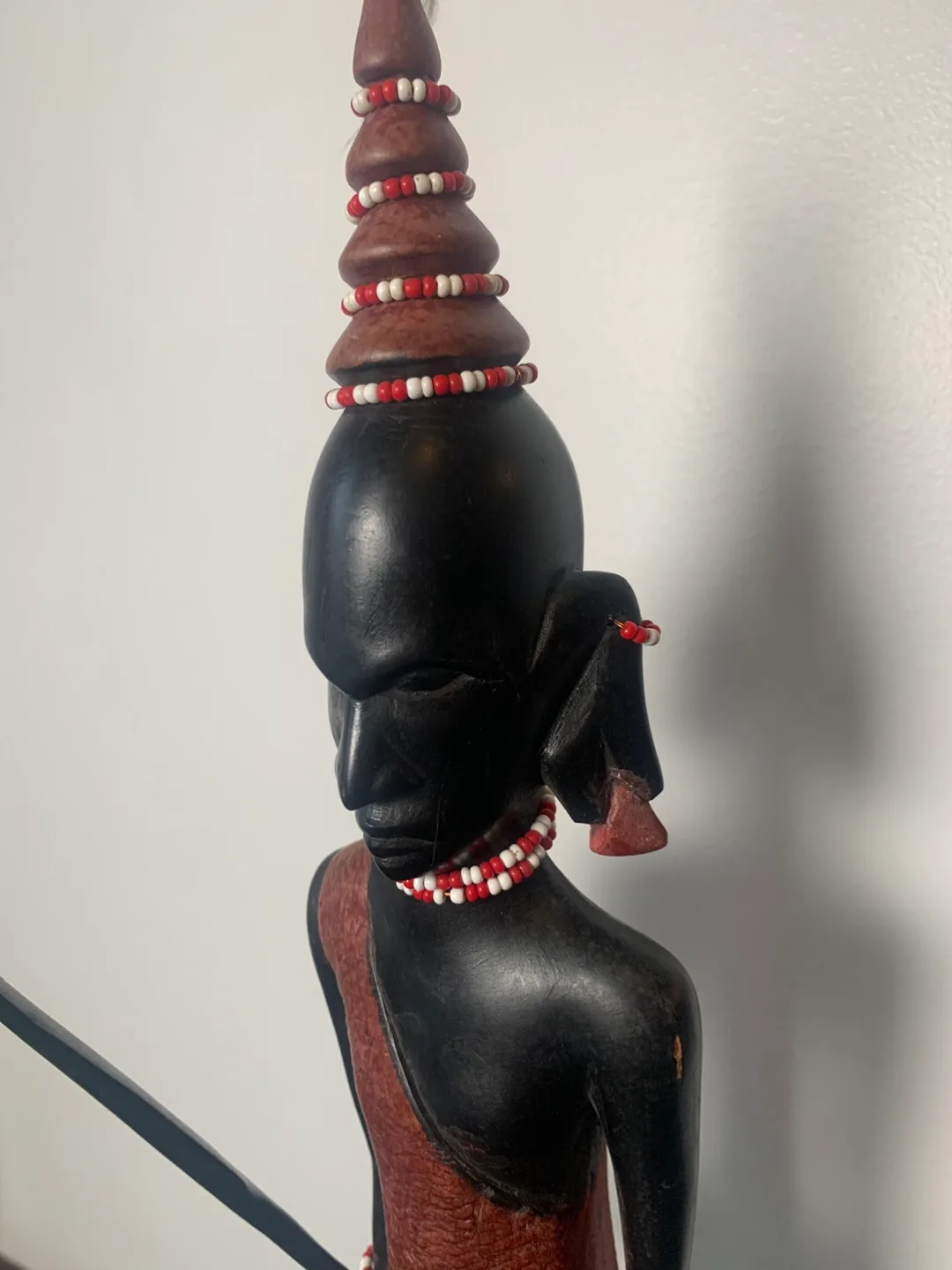 Vintage African Masai Warrior Wood Carving Statue image indicator(4)